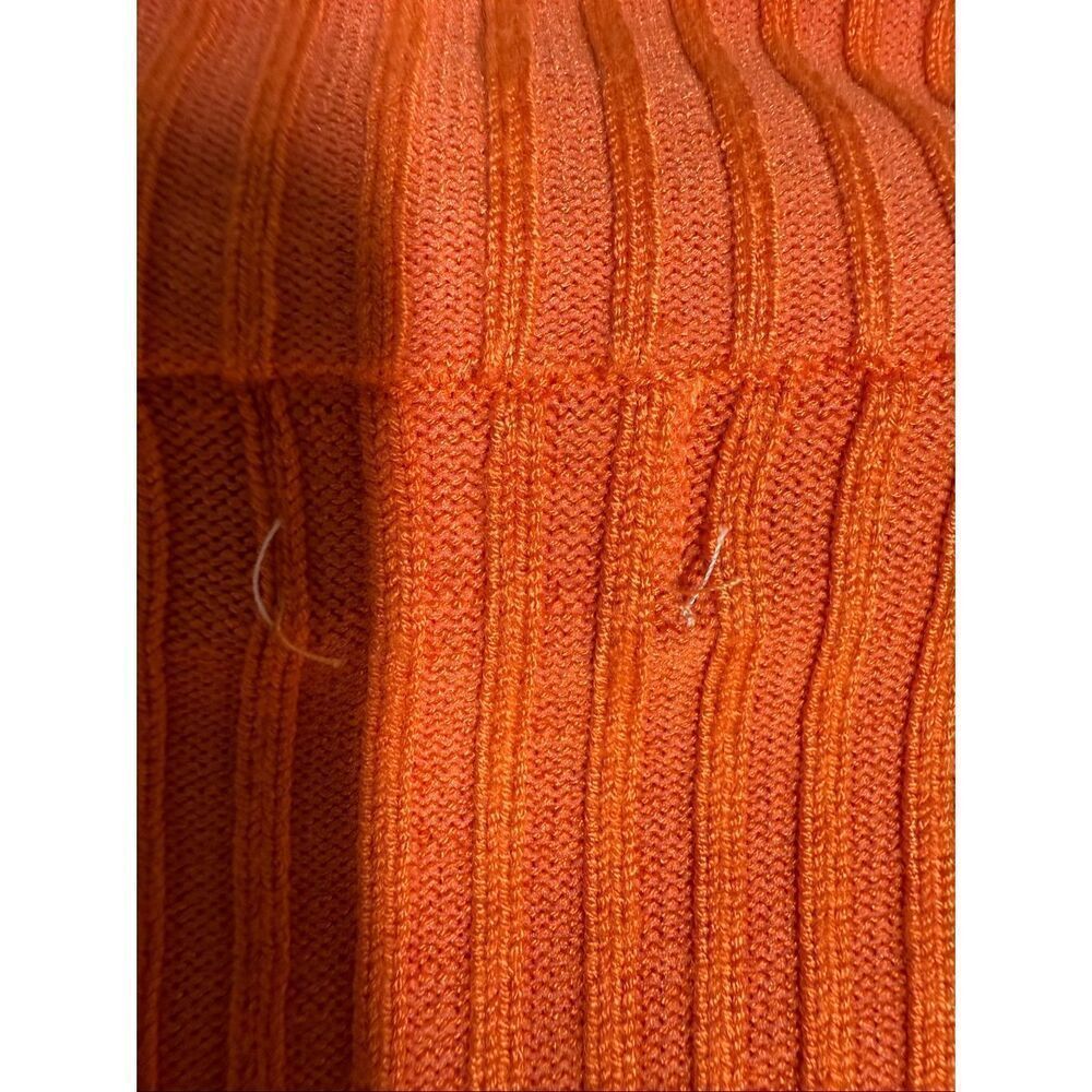 Cotton ON  Womens's Crop Rib Half Zip  Sweater Fiery Orange  Sz L See Notes - Picture 5 of 13